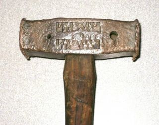 Antique Old Vintage Solid Copper Non - Sparking Non - Magnetic Hammer
