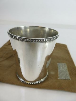 Peter Lewis Krider Coin Silver Tavern Beaker Julep Cup,  C1860s