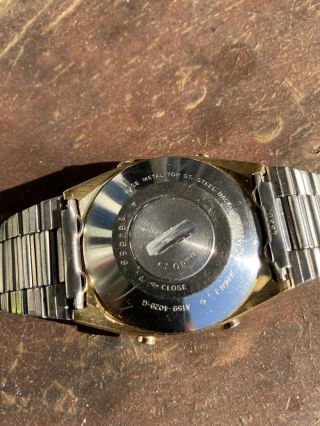 Vintage Seiko A159 - 4029 - G Mens LCD Digital Gold Plate Chronograph Watch 4.  A1 2