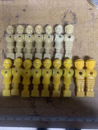 16 Vintage Foosball Table Man Soccer Player Tan/yellow Replacement Parts -