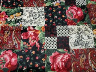4 Yd Vintage Cotton Quilt Doll Fabric Cheater Print Material Sew Crafts Roses,