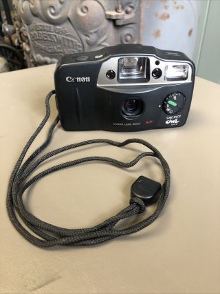 Vintage Canon Sure Shot Owl Date 35mm Point & Shoot Film Camera -