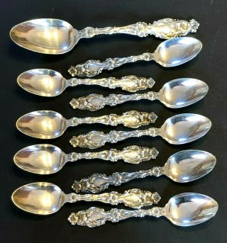 10 Sterling Silver Spoons,  Lily,  Whiting Division Of The Gorham Company