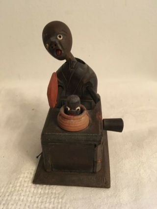Vintage KOBE DOLL Mechanical Toy Hand Carved Man w/Demon in Pot 4 of 11 3
