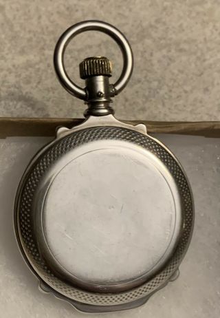 Antique Coin Silver Box Hinge Pocket Watch Case,  16sz,  Lever Set Notch