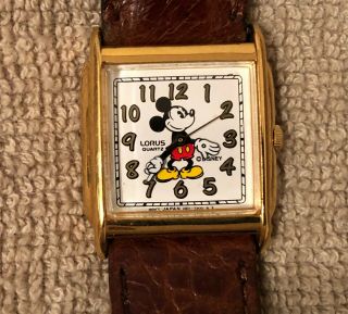 Vintage Lorus Disney Mickey Mouse Watch - Square / V811 - 5370
