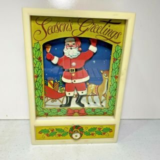 Vintage Yap’s 1981 Christmas Dancing Santa Music Box Seasons Greetings
