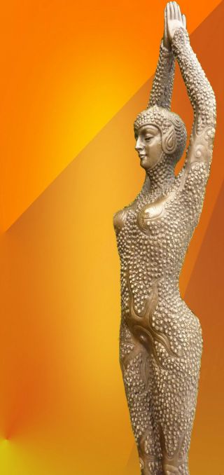 Art Deco Bronze Statue Starfish Signed D.  H.  Chiparus Figure Hot Cast Figurine