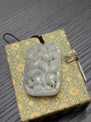Antique Chinese Carved Jade double Goat Sculpture China Vintage 6