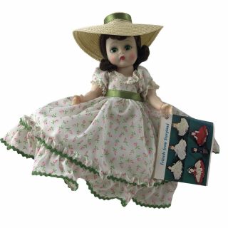 Madame Alexander Scarlett Gone With The Wind 8 " Picnic Dress Doll Tag Lacks Box