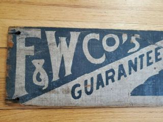 Antique Early 1900 ' s Wood Store Sign E.  A.  Noyes of Claremont NH Stoves & Ranges 2