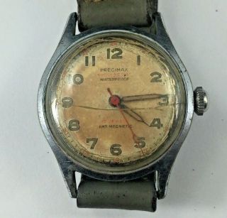Vintage Precimax Helios Waterproof Military Style Watch,  17j