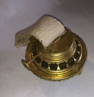 Vintage Miller Lamp Co 30 Flip Top Brass Burner For Oil Lamp