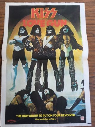 Kiss Love Gun Album Sounds Advert Vintage Aug 1977 Approx 40x 60cm