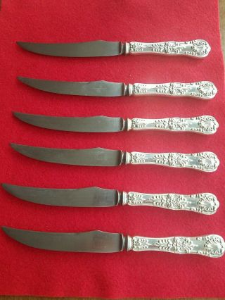 6 Tiffany & Co.  ENGLISH KING STERLING Bird Knife (only handles are sterling) 2