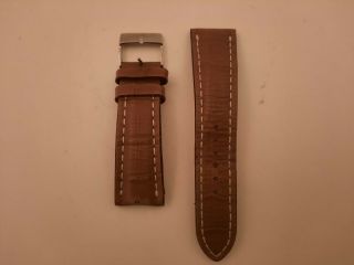 Brown Leather Watch Strap For Bentley Flying B Chronograph Watch