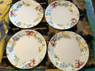 Vintage Corelle Chutney Set Of 4 Dinner Plates 10 1/4 " Swirl