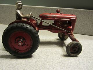 Antique Arcade Cast Iron Farmall A Cultivision Toy Tractor