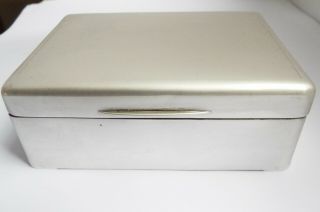 Fine Heavy English Antique 1912 Sampson Mordan Sterling Silver Cigarette Box