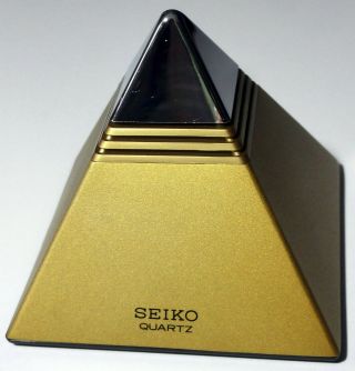 Seiko Rare Vintage Pyramid Talking Desk Clock Digital Qek101g Great