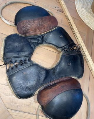 Antique Draper & Maynard 1920’s Old All Leather Vintage Football Shoulder Pads