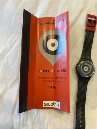 Swatch Ag 1994 “point Of View” Watch Gz 146 Swatch Club,  Papers