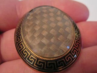 14k Gold Antique Victorian Mourning Brooch Woven Design - 10g Tw - Sc - 10