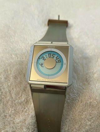 Rare Vintage Casio Film Watch Fs - 02 - World Time Stopwatch Data Bank -