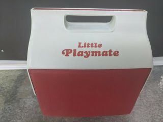 Vintage Igloo Little Playmate Lunch Cooler Red & White