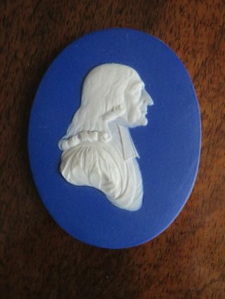 Antique 18th/ 19thc Wedgwood Jasperware Portrait Medallion Of Wesley - Methodist