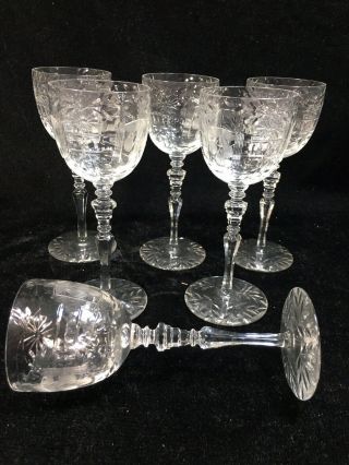(6) Rock Sharpe ‘countess’ 5.  25 Inch Wine Glasses