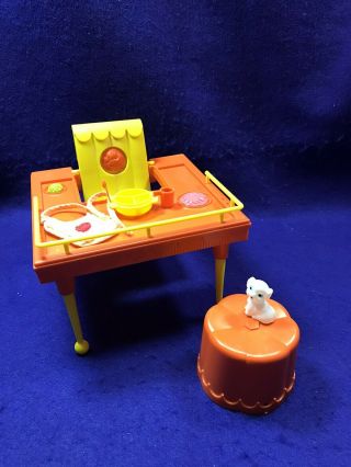 Vintage Topper Toys Suzy Cute Feeding Chair With Baby Bib