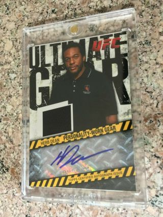 2009 Topps Ufc Round 2 Ultimate Gear Relic Auto - Herb Dean 18/25 - Referee