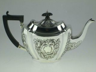 Antique 19th Century Solid Silver Teapot By John Millward Banks 1897 Birmingham
