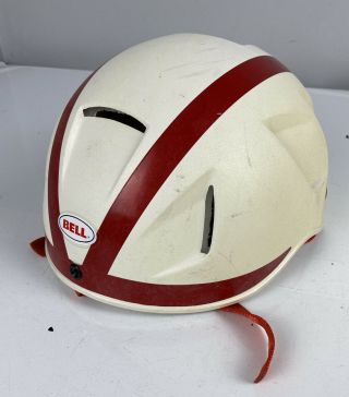 Vintage Bell Bicycle Skateboard Helmet White Red Size Large