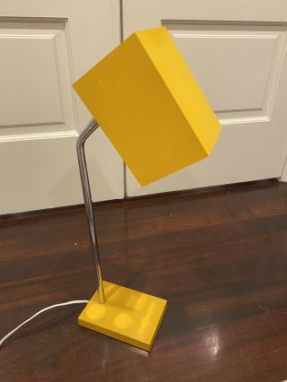 Robert Sonneman For George Kovacs Yellow Cube Desk Lamp Mid - Century Modern