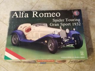 Vintage Pocher 1/8 Scale 1932 Alfa Romeo Spider Touring Grand Sport Model Kit