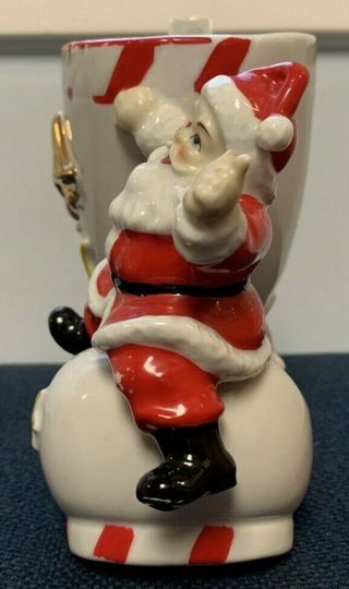 Vintage Ceramic Christmas Santa on Boot Vase Planter Figurine Japan Royal Sealy 2