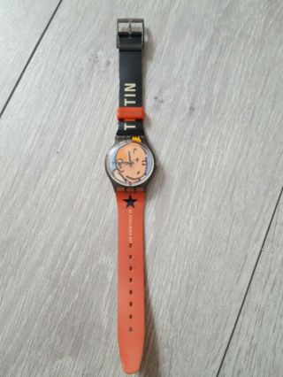 Swatch Montre Bracelet Femme Homme Les Aventures De Tintin Gm165 Herge Watch