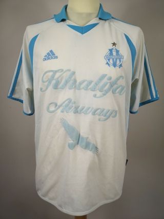 Olympique Marseille 2001/2002 Adidas Home Vintage Football Shirt Mens Large