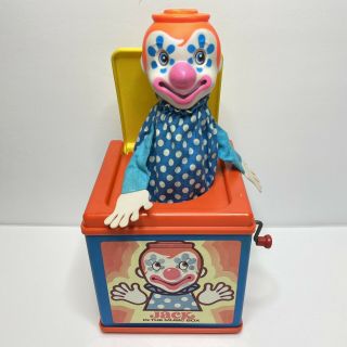 Vintage 1976 Mattel Jack In The Box Pop Up Clown Toy