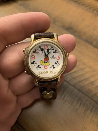 Vintage Lorus Mickey Mouse Watch V422 - 0010 Two Musical Disney