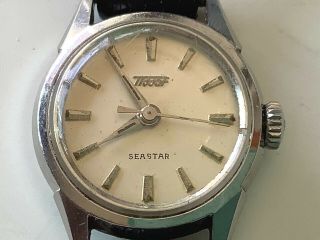 Vintage Ladies Tissot Seastar Automatic Waterproof Swiss Wrist Watch Runs