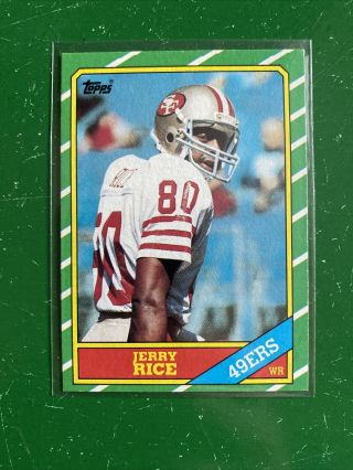 1986 Topps Jerry Rice 161 Rc San Francisco 49ers -