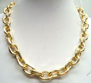 Stunniing Vintage Estate Heavy Couture Gold Tone 25 " Necklace 3845l