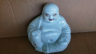 Antique Chinese Celadon Glaze Buddha Porcelain Lucky Happy