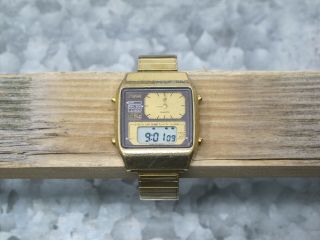 Pulsar Vintage Wristwatch Y651 - 5000 Analog/digital Lcd Alarm Chronograph,