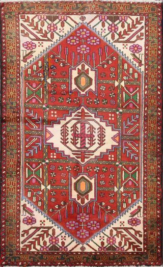Vintage Tribal Traditional Hand - Knotted Area Rug Geometric Oriental Carpet 4 