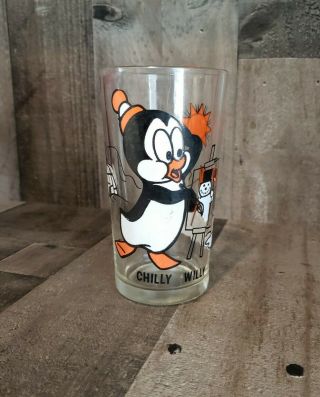 Pepsi Collector Glass Tumbler Chilly Willy Penguin 5 " Walter Lanty Vintage