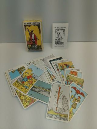 Vtg The Rider Tarot Deck The Magician 1971 Waite 78 Card Deck -